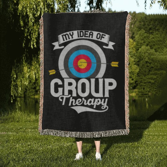 My Idea Of Group Therapy Bow & Arrows Target Arche Woven Blankets