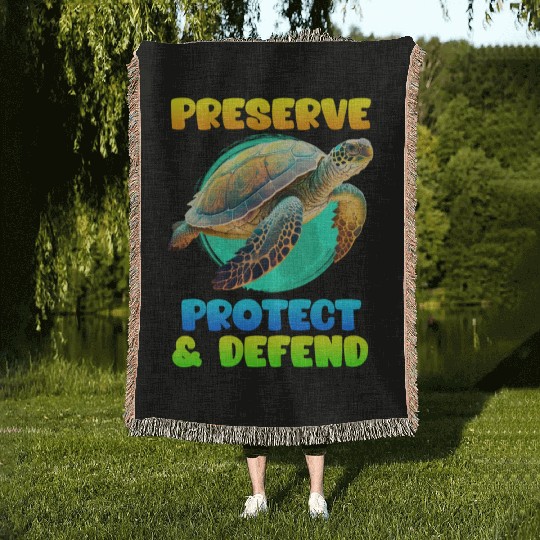 Save Nature protected species Environment Woven Blankets