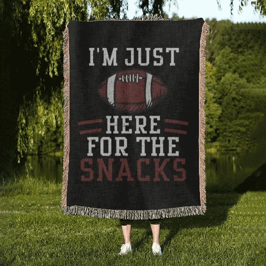 I'm Just Here For The Snacks Woven Blankets