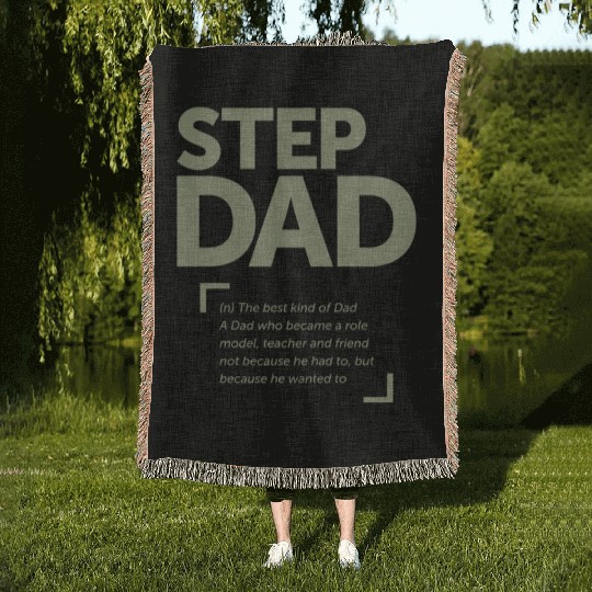 Step Dad - The Best Kind of Dad - Father's Day Woven Blankets
