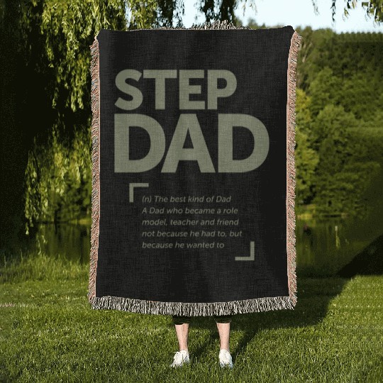 Step Dad - The Best Kind of Dad - Father's Day Woven Blankets