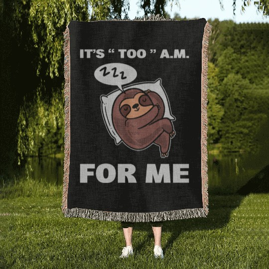 Sleeping Sloth Sleepyhead Woven Blankets