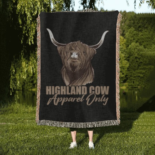 Highland Cow Apparel Only Woven Blankets