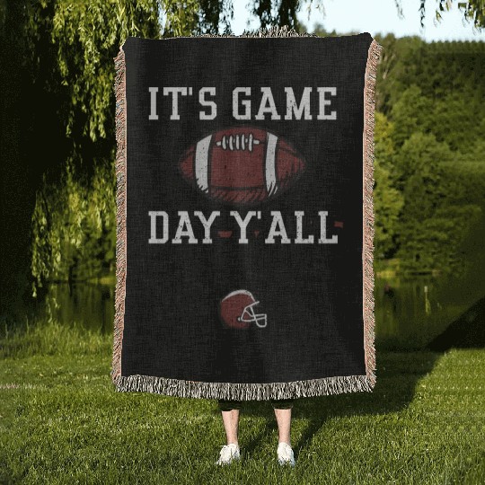 It's Game Day Y'all - Football Woven Blankets