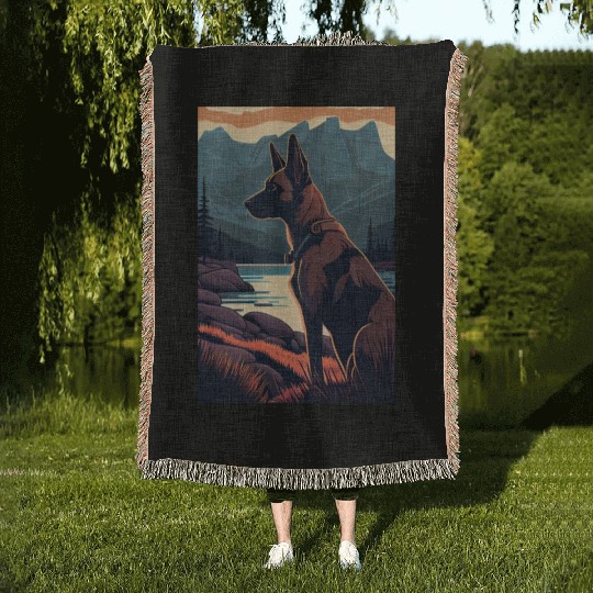 Belgian Malinois Nature Woven Blankets