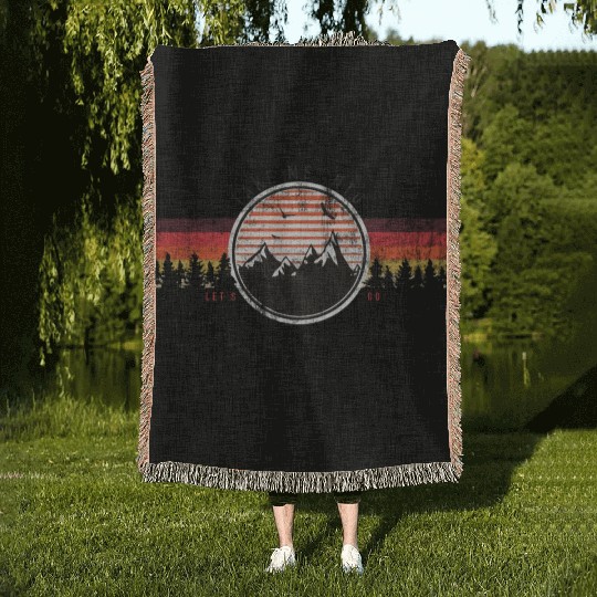 Take Me Into The Wild Trails Running Marathon Woven Blankets