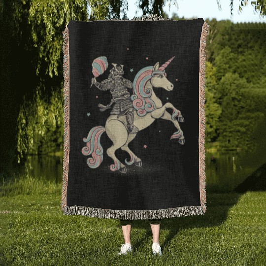 Cotton Candy Warrior Woven Blankets
