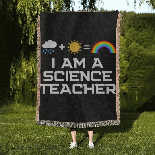 I Am A Science Teacher Woven Blankets