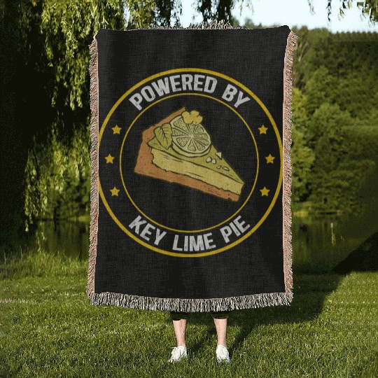 Powered By Key Lime Pie Pies Lover Woven Blankets