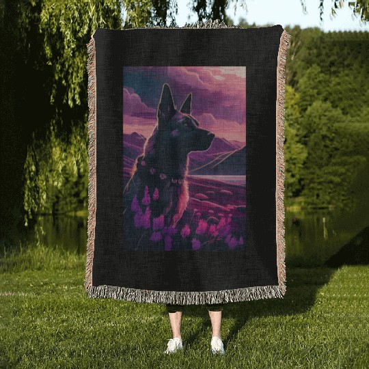 Belgian Malinois Nature Woven Blankets