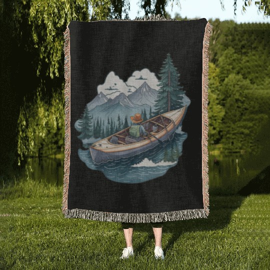 Travel kayak tour Woven Blankets