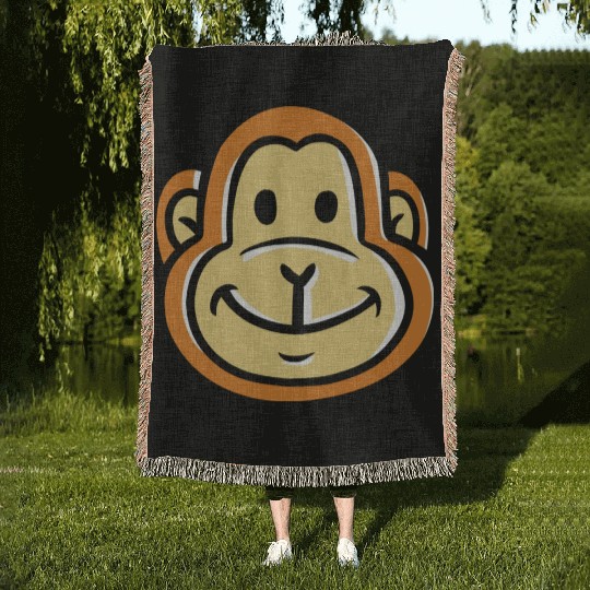 Monkey Primate Chimpanzee Woven Blankets