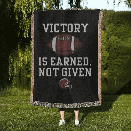 Victory is earned, not given Woven Blankets