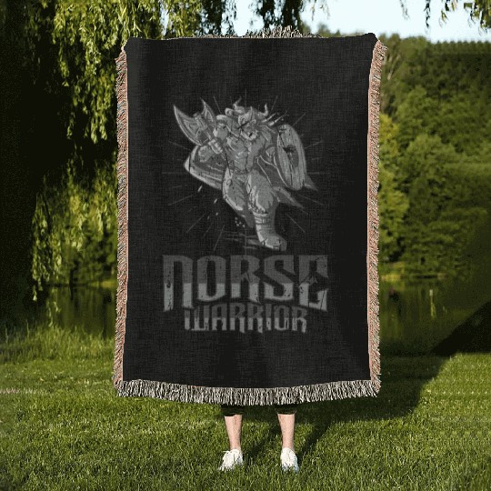 Norse warrior - Viking Woven Blankets