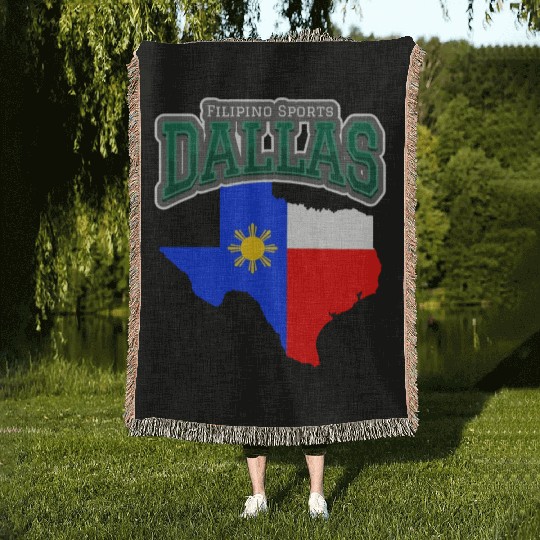 Dallas Filipino Sports, Texas Philippines Flag Woven Blankets