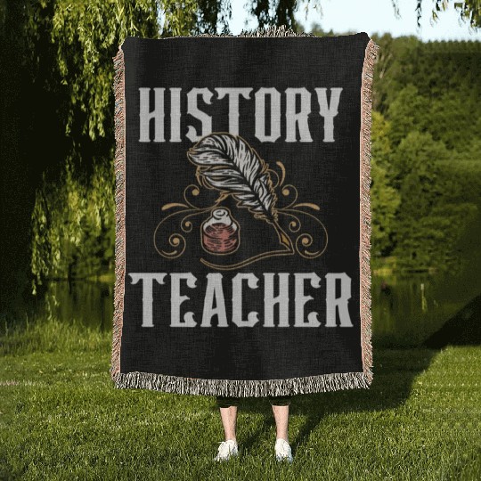 History Teacher Historic Job Historian Woven Blankets