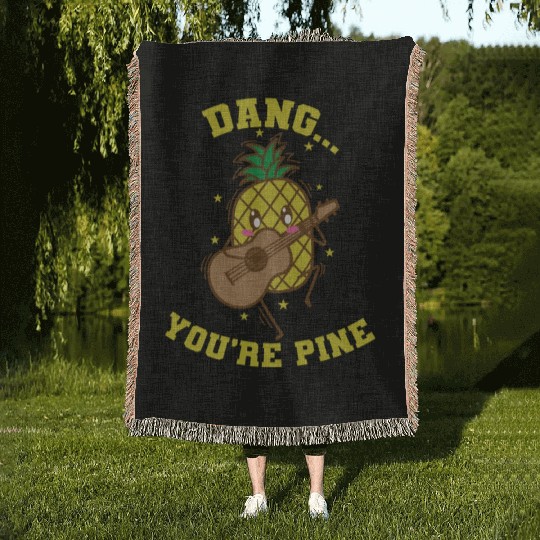 Dang You're Pine Pineapple Sweet Fruit Tropical Woven Blankets