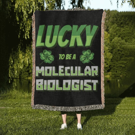 Biology Biologist Lucky Molecular Biologist Woven Blankets