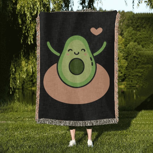 The Joyful Avocado Woven Blankets