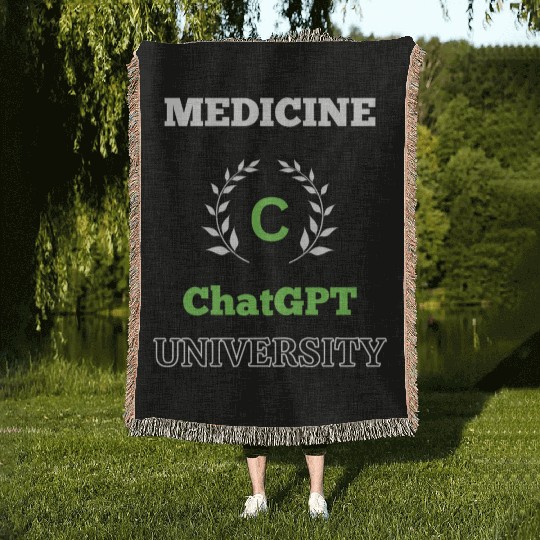 Medicine ChatGPT University Woven Blankets