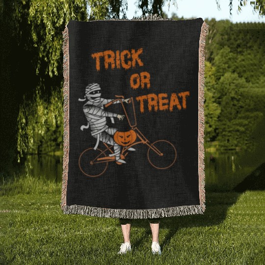 Trick Or Treat Mummy Woven Blankets