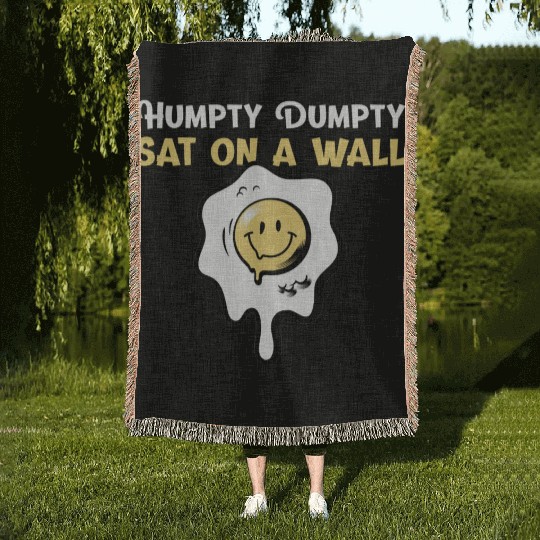 Humpty Dumpty Nursery Rhymes For Funny People Woven Blankets