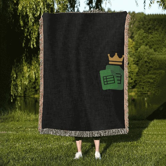Queen of Spreadsheets - Excel, Accounting, Sheets Woven Blankets