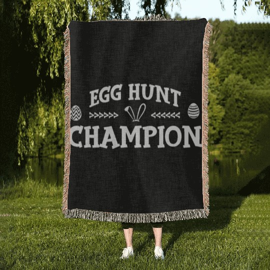 Easter Sunday Easter Egg Hunting Hunter Egg Huntin Woven Blankets