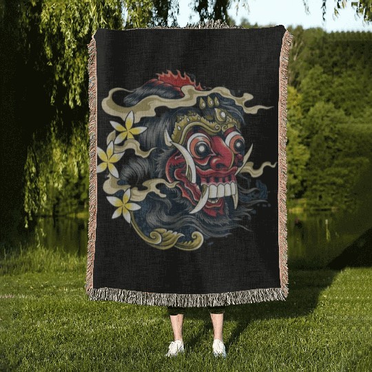 Barong Bali Balinese Culture Lover Island of Gods Woven Blankets