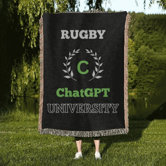 Rugby ChatGPT University Woven Blankets