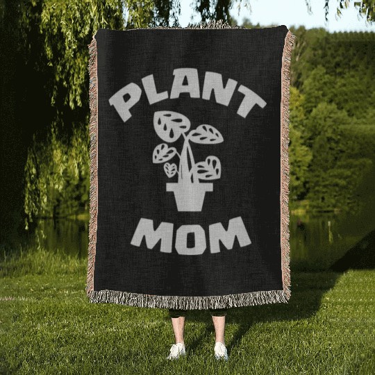 Plant Mom Woven Blankets