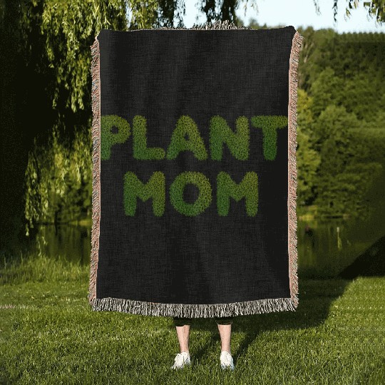 Plant Mom Woven Blankets