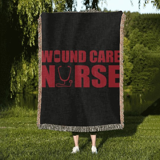 Great Wound Care Nurse Outfit Love Nursing Woven Blankets