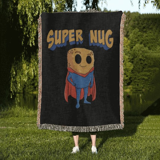 Super Nug Chicken Nuggets Woven Blankets