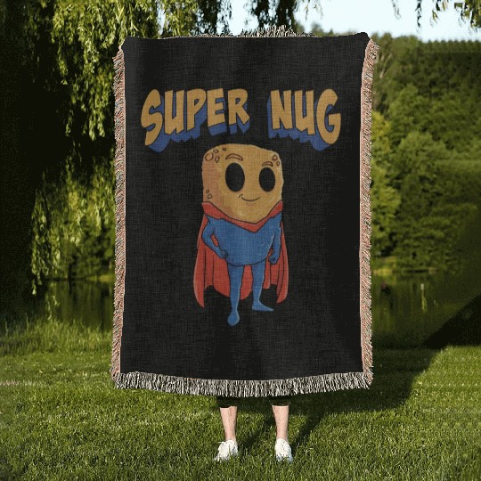 Super Nug Chicken Nuggets Woven Blankets