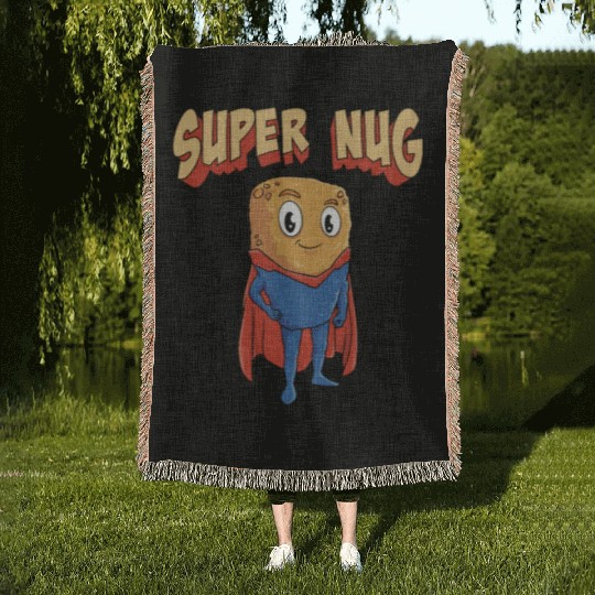 Super Nug Chicken Nuggets Woven Blankets