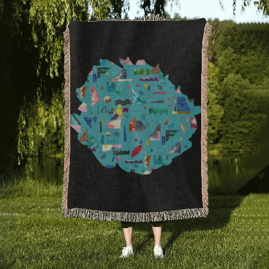 Sailing Boats Multi Blue Woven Blankets