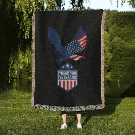 Happy Memorial Day Thank you Veterans American Woven Blankets