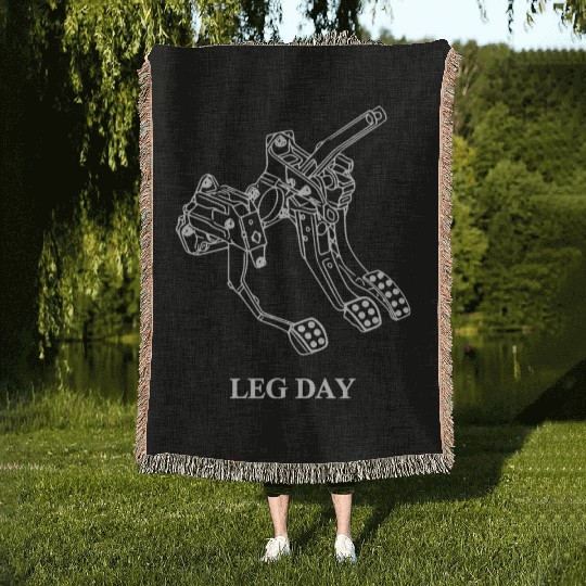 Leg Day - Auto - Funny Gift Idea Woven Blankets