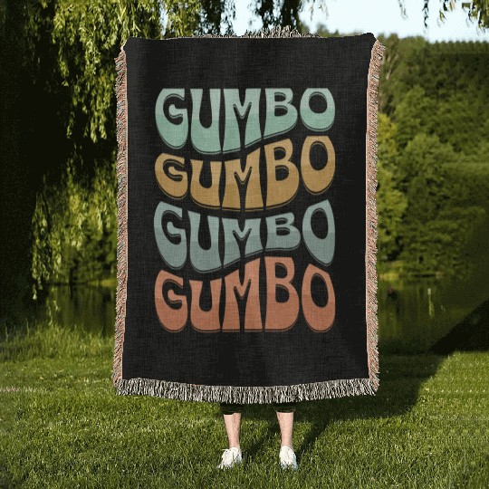 Gumbo Cajun Food Soup Lover Woven Blankets