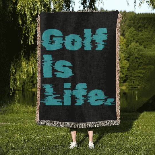 I Like Golfing, Golf Player, Golf Is Life Woven Blankets