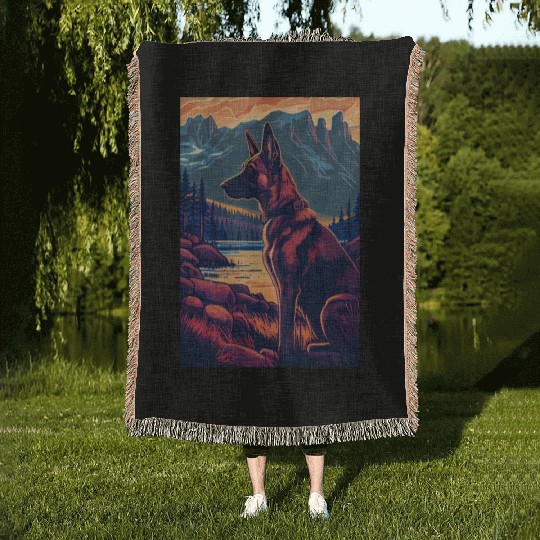 Belgian Malinois Nature Woven Blankets
