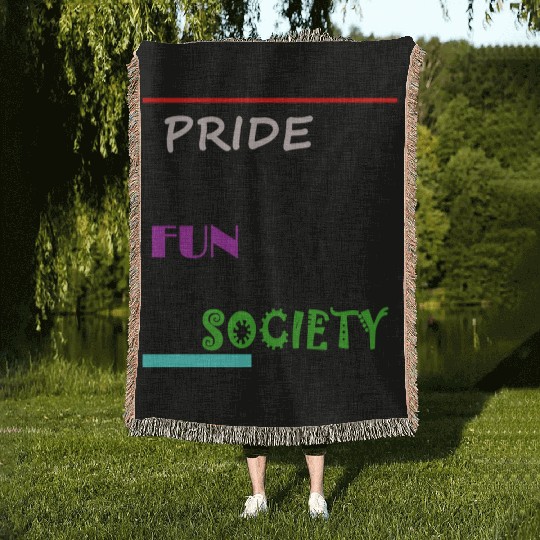 PRIDE FUN SOCIETY Woven Blankets