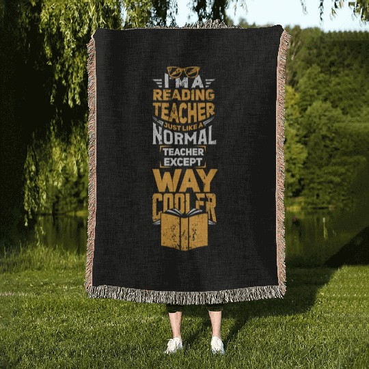 Cool Reading Teacher Woven Blankets
