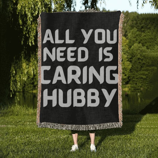 I LOVE MY HUSBAND 1 Woven Blankets