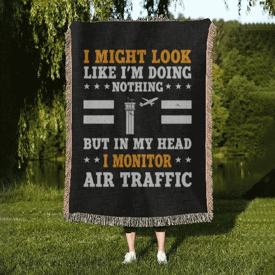 Funny Air Traffic Controller Humor Aviation Safety Woven Blankets