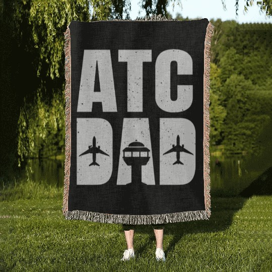 Great ATC Dad Outfit Air Traffic Controller Woven Blankets