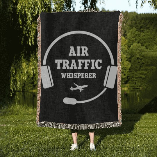 Funny Air Traffic Whisperer Woven Blankets