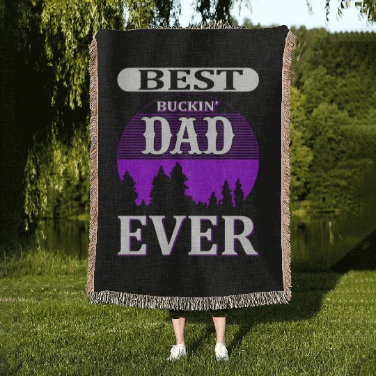 Best Dad Ever Woven Blankets
