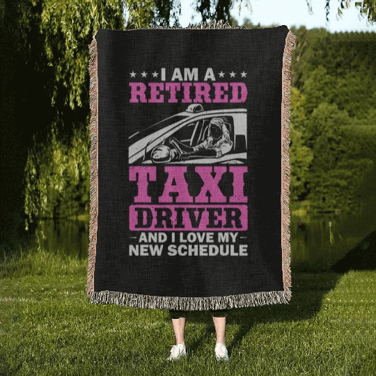 Professional Driver Cab Driver Outfit Taxi Lover Woven Blankets